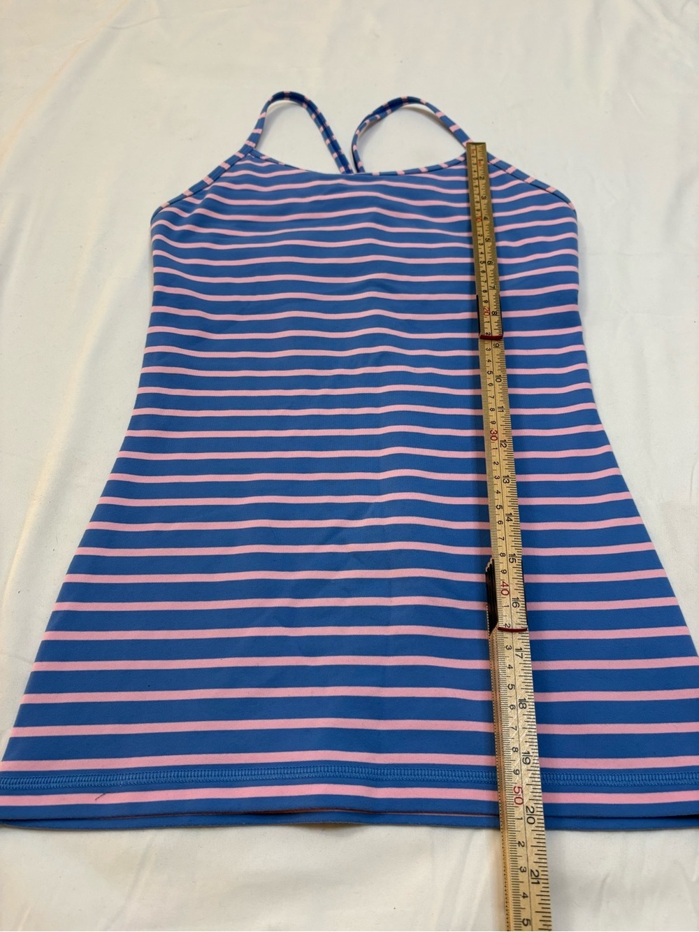 Ivivva by Lululemon Striped Racerback Athletic Tank Top Pink Blue Girls Size 12 - Picture 7 of 7